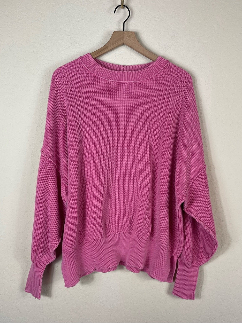 Aerie Thick Knit Mock Neck Sweater Pink Size Large - Picture 2 of 4